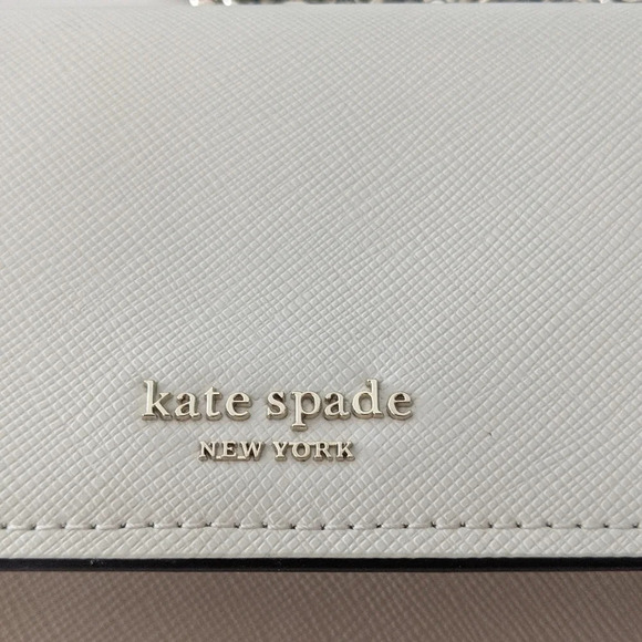 Kate Spade Willow Wallet cream Tan Leather Chain strap crossbody Bag - Picture 3 of 8